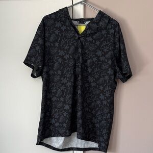 All in Motion Black Leaf Pattern Shirt